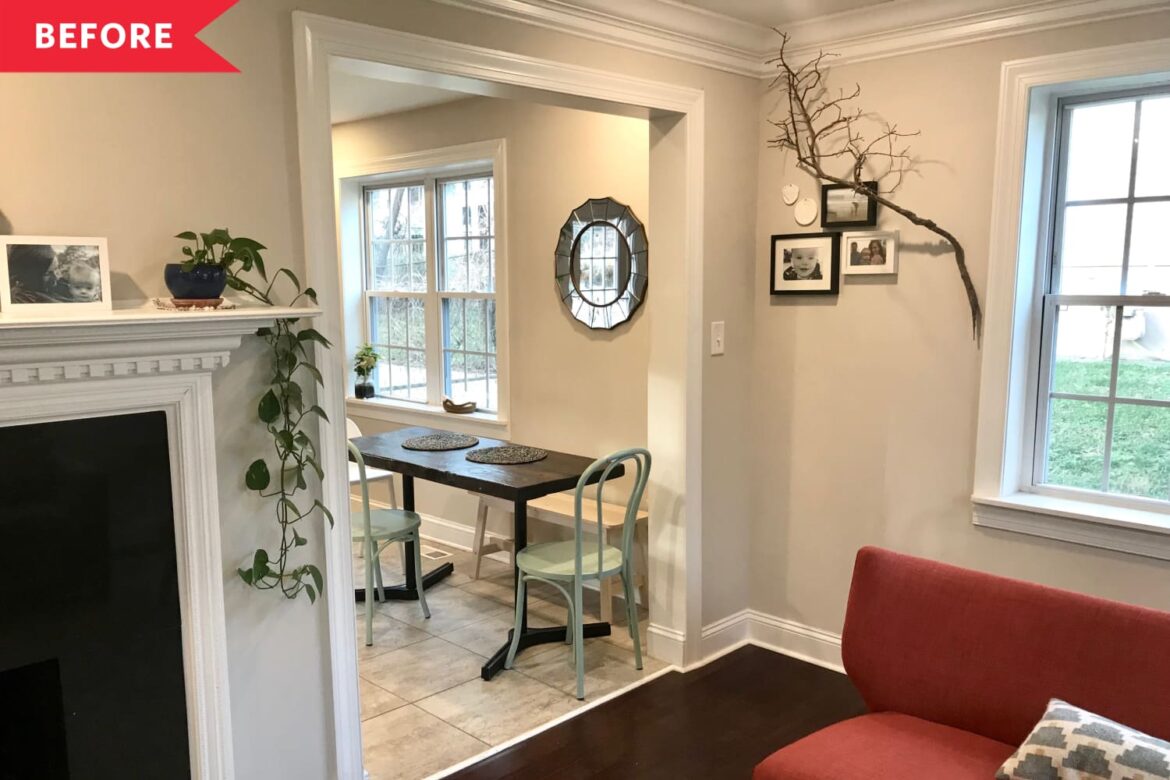 Before & After: An $1,800 DIY Redo Brilliantly Maximizes the Space in This Tiny Dining Area