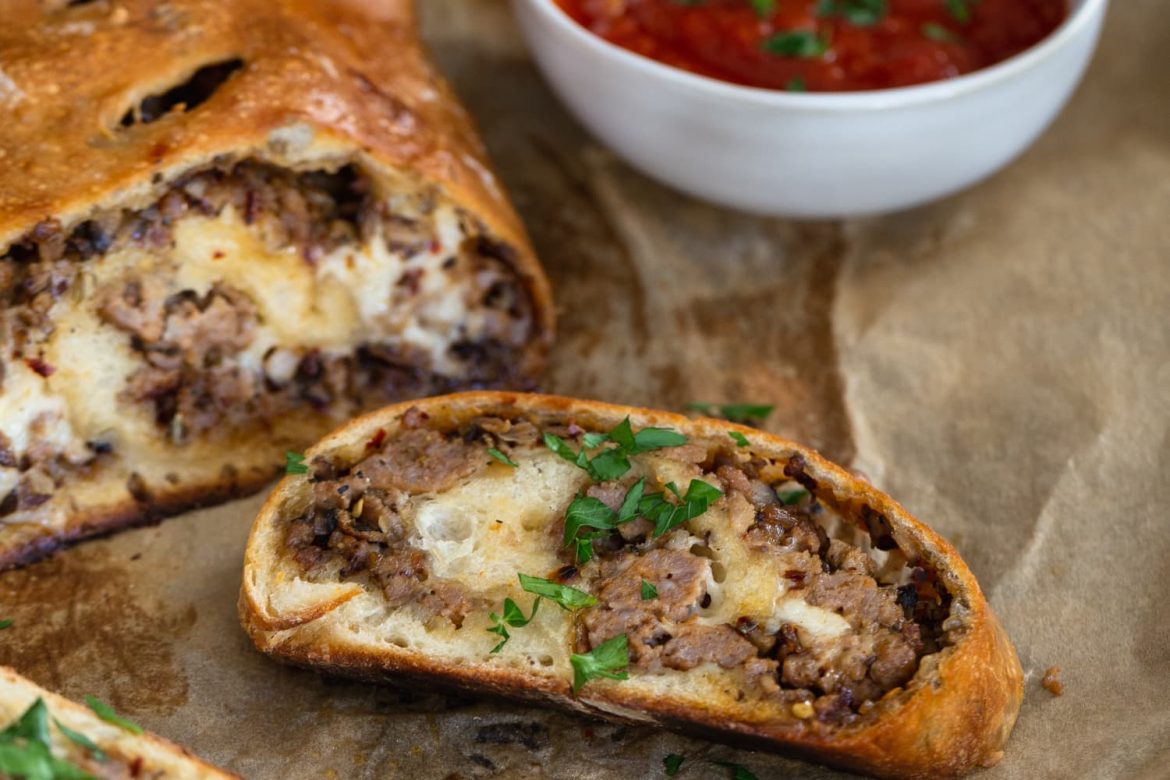 This Pizza-Inspired Sausage Bread Is Stuffed with Cheesy Goodness