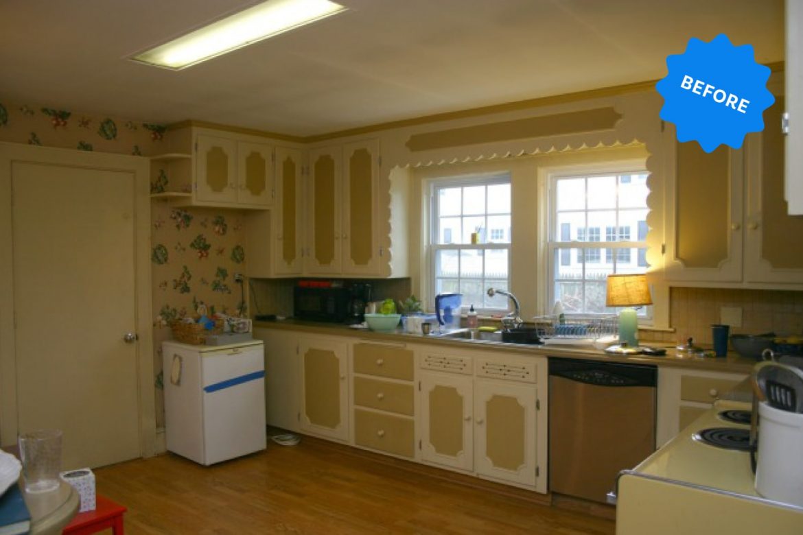 Before & After: A Run-Down 1950s Kitchen Gets a DIY Cottage Makeover